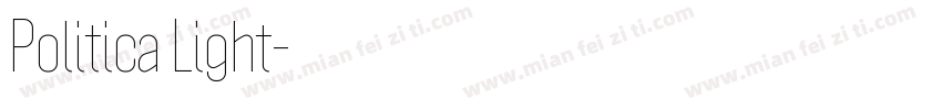 Politica Light字体转换